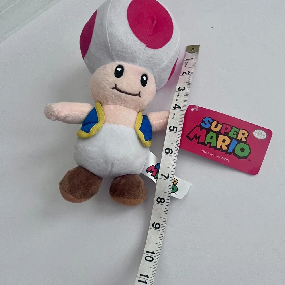 Nintendo Super‎ Mario Toad Plush Toy Stuffed Animal Red Spots White Cap
